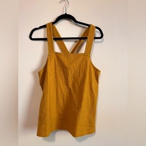 Madewell Top Mustard Yellow Tanktop Large